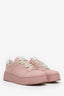 Gucci Pink Leather GG Supreme Tennis Sneakers Size 39
