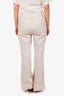 Veronica Beard Beige Linen Blend High Waisted Straight Leg Trouser Size 4