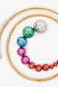 Y/Project Gold Tone Multicolour Beaded Spiral Single Earring