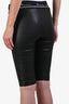 Alexander Wang T Black Sheepskin Leather Biker Shorts Size S