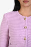 Ba&sh Lilac Knit Gold Buttoned 'Lady' Cardigan Size L