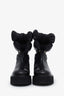 Stuart Weitzman Black Leather Quilted Panelled Boots Size 9