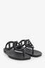 Hermès Black Rubber 'Egerie' Sandals Size 35