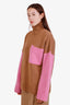 J.W Anderson Caramel/Pink Alpaca Wool Sweater Size M