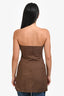 Lovers & Friends Brown Linen Blend Tube Top Size XS