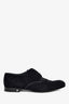 Louis Vuitton Navy Blue Perforated Suede Derby Loafers Size 7.5 Mens