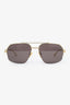 Bottega Veneta Black/Gold Aviator Sunglasses