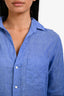 Frank & Eileen Blue Linen Maxi Shirt Dress Size XS