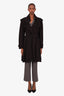 Norma Kamali Black Belted Trench Coat Size L
