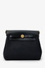 Hermès 2025 Black Toile H Canvas/Fauve Vache Hunter Mini Herbag 20
