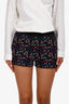 Pre-loved Chanel™ 2017 Black Cotton Multicolour Checkered Shorts Size 36