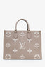 Louis Vuitton Cream Monogram Empreinte Leather OnTheGo GM Tote