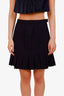 Pre-loved Chanel™ 97A Navy Wool Pleated Midi Skirt Size 42