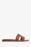 Hermès Gold Leather Oran Sandals Size 37