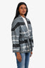 Christian Dior Blue/White Denim Tie Dye Wrap Blazer Size 4
