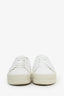 Saint Laurent White Leather Platform Sneaker Size 36.5
