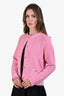 Gucci 2025 Pink Cotton Blend Boucle GG Button Cardigan Size M