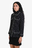 Pre-loved Chanel™ 1995 Black/White 'Museum Tweed' Blazer Jacket Size 38