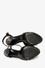 Prada Black Satin Crystal PVC Heels Size 38