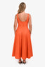 Staud Orange Wells Poplin Maxi Dress Size 6