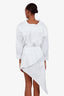 Alexander Wang White Cotton Long Sleeve Asymmetrical Midi Dress Size 4