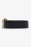 Saint Laurent Black Leather Cassandre Belt Size 90