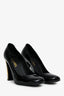 Pre-loved Chanel™ Black Patent Logo Block Heel Size 39