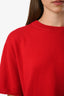 Lisa Yang Red Cashmere 'Cila' Short Sleeve Crewneck Sweater Size 1