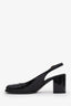 Celine Black Patent Leather Triomphe Slingbacks Size 36