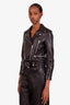 Acne Studios Black Lambskin Biker Jacket Size 32
