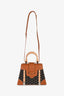 Goyard 2019 Black Goyardine Brown Leather Saigon PM with Strap