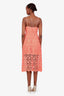 ASTR Orange Crochet Midi Length Dress with Slip Size M