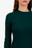 JW Anderson Green Wool Ribbed Contrast Sleeve Sweater Size S