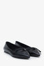 Alaïa Black Leather Pointed Toe Tie Ballet Flats Size 38