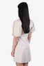 Frame Cream Cotton Tie Neck Dress Size S