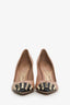 Valentino Nude/Black Leather Patent Rockstud Pumps Size 37