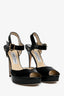 Jimmy Choo Black Patent Platform Peep Toe Heels Size 41