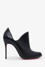 Christian Louboutin Black Leather Cut Out Ankle Boots Size 36