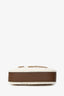 Fendi 2024 Cream/Brown Sherling Zucca FF Minaudière Crossbody Bag