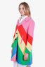 Valentino Rainbow Wool Cashmere Midi Coat Size 6