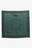 Hermès Green 'Tea for Two' Silk Scarf 90