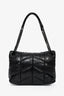 Saint Laurent Black Loulou Puffer Medium Shoulder Bag