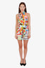 Moschino Couture Multicolour Powerpuff Girls Sleeveless Dress with Tie Size 6