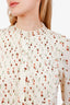 Sea New York Cream Floral Print Cotton Babydoll Dress Size M