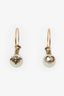 Christian Dior Faux Pearl Bee Hoop Earrings