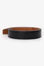 Hermès 2011 Black/Brown Leather Reversible Belt No Buckle Size 85