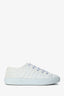 Pre-Loved Chanel™ 2022 Light Blue Denim Quilted Interlocking CC Logo Sneaker Size 37