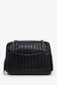 Pre-loved Chanel™ 2005-06 Black Leather Vertical Quilt Mademoiselle Ligne Bowling Bag