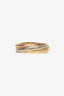 Cartier 18K Yellow/White/Rose Gold Trinity Ring Classic Model Size 55