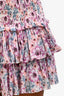 Isabel Marant Etoile Purple Floral Cotton Mini Skirt Size 38